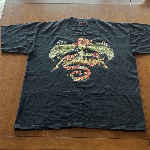 Metallica Vintage Pushead Black Single Stitch Graphic T-Shirt